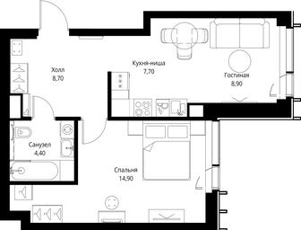 1-BD Apartment Sale, 47.3 sq. m. at VEER, Vereyskaya Street, Moscow, Russia #2 1-BD Apartment Sale, 47.3 sq. m. at VEER, Vereyskaya Street, Moscow, Russia #2