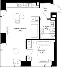 1-BD Apartment Sale, 45.8 sq. m. at VEER, Vereyskaya Street, Moscow, Russia #3 1-BD Apartment Sale, 45.8 sq. m. at VEER, Vereyskaya Street, Moscow, Russia #3