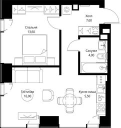 1-BD Apartment Sale, 46.7 sq. m. at VEER, Vereyskaya Street, Moscow, Russia #4