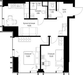 2-BD Apartment Sale, 51.6 sq. m. at VEER, Vereyskaya Street, Moscow, Russia #4