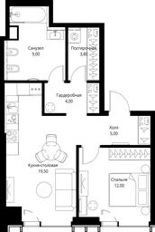 1-BD Apartment Sale, 53.3 sq. m. at VEER, Vereyskaya Street, Moscow, Russia #2 1-BD Apartment Sale, 53.3 sq. m. at VEER, Vereyskaya Street, Moscow, Russia #2