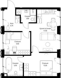 2-BD Apartment Sale, 57.7平方米 at VEER, Vereyskaya Street, Moscow, Russia #2 2-BD Apartment Sale, 57.7平方米 at VEER, Vereyskaya Street, Moscow, Russia #2