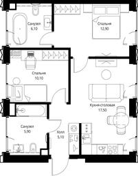 2-BD Apartment Sale, 57.6平方米 at VEER, Vereyskaya Street, Moscow, Russia #3 2-BD Apartment Sale, 57.6平方米 at VEER, Vereyskaya Street, Moscow, Russia #3
