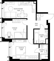 2-BD Apartment Sale, 54.7 sq. m. at VEER, Vereyskaya Street, Moscow, Russia #3 2-BD Apartment Sale, 54.7 sq. m. at VEER, Vereyskaya Street, Moscow, Russia #3