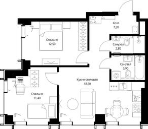 Продажа 2-комн. квартиры, 56,4 м² в ЖК «VEER», Верейская улица, Москва, Россия #2 Продажа 2-комн. квартиры, 56,4 м² в ЖК «VEER», Верейская улица, Москва, Россия #2