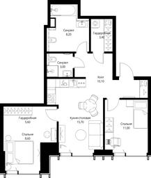 2-BD Apartment Sale, 65.6 sq. m. at VEER, Vereyskaya Street, Moscow, Russia #3 2-BD Apartment Sale, 65.6 sq. m. at VEER, Vereyskaya Street, Moscow, Russia #3