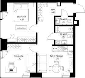 2-BD Apartment Sale, 55 sq. m. at VEER, Vereyskaya Street, Moscow, Russia #4
