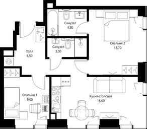 Продажа 2-комн. квартиры, 55,1 м² в ЖК «VEER», Верейская улица, Москва, Россия #2
