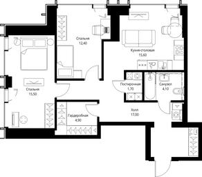 2-BD Apartment Sale, 71.2 sq. m. at VEER, Vereyskaya Street, Moscow, Russia #2 2-BD Apartment Sale, 71.2 sq. m. at VEER, Vereyskaya Street, Moscow, Russia #2