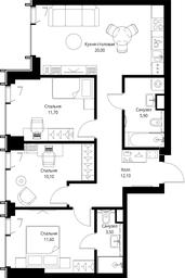 3-BD Apartment Sale, 74.9 sq. m. at VEER, Vereyskaya Street, Moscow, Russia #2 3-BD Apartment Sale, 74.9 sq. m. at VEER, Vereyskaya Street, Moscow, Russia #2