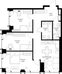 3-BD Apartment Sale, 81.6 sq. m. at VEER, Vereyskaya Street, Moscow, Russia #2 3-BD Apartment Sale, 81.6 sq. m. at VEER, Vereyskaya Street, Moscow, Russia #2