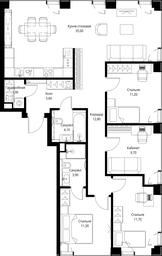 4-BD Apartment Sale, 107.2 sq. m. at VEER, Vereyskaya Street, Moscow, Russia #2