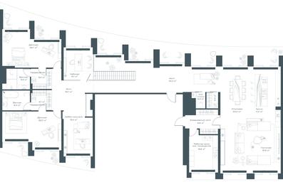 4-BD Apartment Sale, 434.6平方米 at Opus, Derbenevskaya Street, 1с1, Moscow, Russia #2