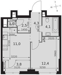 1-BD Apartment Sale, 39.1平方米 at Sydney City, Shenogina Street, 2, Moscow, Russia #2 1-BD Apartment Sale, 39.1平方米 at Sydney City, Shenogina Street, 2, Moscow, Russia #2