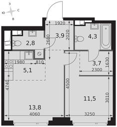 2-BD Apartment Sale, 45.1平方米 at Sydney City, Shenogina Street, 2, Moscow, Russia #2 2-BD Apartment Sale, 45.1平方米 at Sydney City, Shenogina Street, 2, Moscow, Russia #2