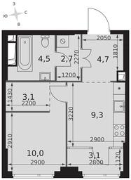 1-BD Apartment Sale, 37.4 sq. m. at Sydney City, Shenogina Street, 2, Moscow, Russia #2
