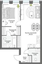 1-BD Apartment Sale, 53.78 sq. m. at Dom na naberezhnoy INSIDER (Insayder), Avtozavodskaya Street, Moscow, Russia #3 1-BD Apartment Sale, 53.78 sq. m. at Dom na naberezhnoy INSIDER (Insayder), Avtozavodskaya Street, Moscow, Russia #3
