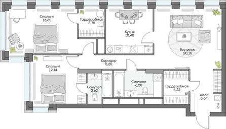 1-BD Apartment Sale, 53.78 sq. m. at Dom na naberezhnoy INSIDER (Insayder), Avtozavodskaya Street, Moscow, Russia #2 1-BD Apartment Sale, 53.78 sq. m. at Dom na naberezhnoy INSIDER (Insayder), Avtozavodskaya Street, Moscow, Russia #2