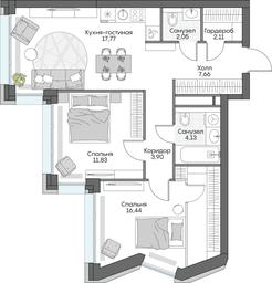 2-BD Apartment Sale, 66.13 sq. m. at Dom na naberezhnoy INSIDER (Insayder), Avtozavodskaya Street, Moscow, Russia #4