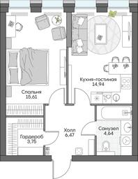 Продажа 1-комн. квартиры, 45,77 м² в ЖК «Дом на набережной INSIDER (Инсайдер)», Автозаводская улица, Москва, Россия #4