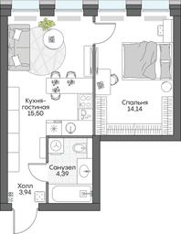 1-BD Apartment Sale, 38.17 sq. m. at Dom na naberezhnoy INSIDER (Insayder), Avtozavodskaya Street, Moscow, Russia #3 1-BD Apartment Sale, 38.17 sq. m. at Dom na naberezhnoy INSIDER (Insayder), Avtozavodskaya Street, Moscow, Russia #3