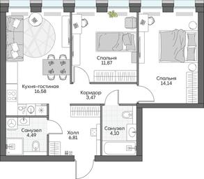 2-BD Apartment Sale, 66.15平方米 at Dom na naberezhnoy INSIDER (Insayder), Avtozavodskaya Street, Moscow, Russia #2 2-BD Apartment Sale, 66.15平方米 at Dom na naberezhnoy INSIDER (Insayder), Avtozavodskaya Street, Moscow, Russia #2