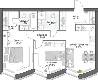 3-BD Apartment Sale, 89.46 sq. m. at Dom na naberezhnoy INSIDER (Insayder), Avtozavodskaya Street, Moscow, Russia #2 3-BD Apartment Sale, 89.46 sq. m. at Dom na naberezhnoy INSIDER (Insayder), Avtozavodskaya Street, Moscow, Russia #2