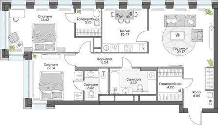 3-BD Apartment Sale, 89.46 sq. m. at Dom na naberezhnoy INSIDER (Insayder), Avtozavodskaya Street, Moscow, Russia #3 3-BD Apartment Sale, 89.46 sq. m. at Dom na naberezhnoy INSIDER (Insayder), Avtozavodskaya Street, Moscow, Russia #3