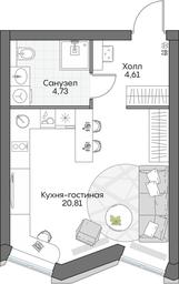 Apartment Sale, 30.28 sq. m. at Dom na naberezhnoy INSIDER (Insayder), Avtozavodskaya Street, Moscow, Russia #3 Apartment Sale, 30.28 sq. m. at Dom na naberezhnoy INSIDER (Insayder), Avtozavodskaya Street, Moscow, Russia #3