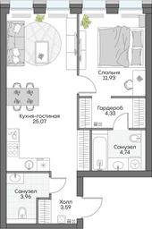 1-BD Apartment Sale, 53.76 sq. m. at Dom na naberezhnoy INSIDER (Insayder), Avtozavodskaya Street, Moscow, Russia #3 1-BD Apartment Sale, 53.76 sq. m. at Dom na naberezhnoy INSIDER (Insayder), Avtozavodskaya Street, Moscow, Russia #3