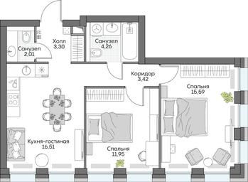 Продажа квартиры, 29,4 м² в ЖК «Дом на набережной INSIDER (Инсайдер)», Автозаводская улица, Москва, Россия #2