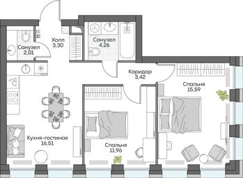 Apartment Sale, 30.4 sq. m. at Dom na naberezhnoy INSIDER (Insayder), Avtozavodskaya Street, Moscow, Russia #2