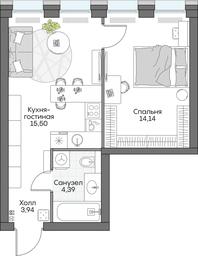 1-BD Apartment Sale, 36.61 sq. m. at Dom na naberezhnoy INSIDER (Insayder), Avtozavodskaya Street, Moscow, Russia #3 1-BD Apartment Sale, 36.61 sq. m. at Dom na naberezhnoy INSIDER (Insayder), Avtozavodskaya Street, Moscow, Russia #3