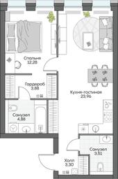 1-BD Apartment Sale, 53.78 sq. m. at Dom na naberezhnoy INSIDER (Insayder), Avtozavodskaya Street, Moscow, Russia #3 1-BD Apartment Sale, 53.78 sq. m. at Dom na naberezhnoy INSIDER (Insayder), Avtozavodskaya Street, Moscow, Russia #3