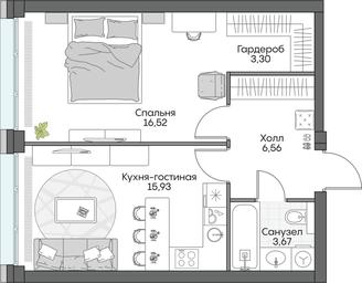 1-BD Apartment Sale, 47.17 sq. m. at Dom na naberezhnoy INSIDER (Insayder), Avtozavodskaya Street, Moscow, Russia #2 1-BD Apartment Sale, 47.17 sq. m. at Dom na naberezhnoy INSIDER (Insayder), Avtozavodskaya Street, Moscow, Russia #2