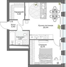 1-BD Apartment Sale, 47.15 sq. m. at Dom na naberezhnoy INSIDER (Insayder), Avtozavodskaya Street, Moscow, Russia #2 1-BD Apartment Sale, 47.15 sq. m. at Dom na naberezhnoy INSIDER (Insayder), Avtozavodskaya Street, Moscow, Russia #2