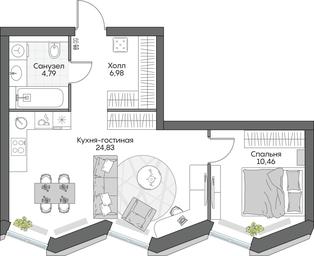 1-BD Apartment Sale, 38.17 sq. m. at Dom na naberezhnoy INSIDER (Insayder), Avtozavodskaya Street, Moscow, Russia #2 1-BD Apartment Sale, 38.17 sq. m. at Dom na naberezhnoy INSIDER (Insayder), Avtozavodskaya Street, Moscow, Russia #2