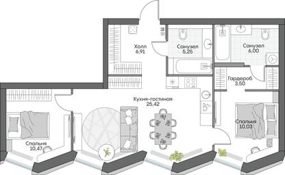 2-BD Apartment Sale, 67.62 sq. m. at Dom na naberezhnoy INSIDER (Insayder), Avtozavodskaya Street, Moscow, Russia #3 2-BD Apartment Sale, 67.62 sq. m. at Dom na naberezhnoy INSIDER (Insayder), Avtozavodskaya Street, Moscow, Russia #3