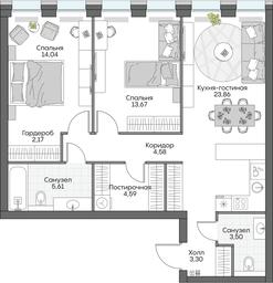 2-BD Apartment Sale, 75.15 sq. m. at Dom na naberezhnoy INSIDER (Insayder), Avtozavodskaya Street, Moscow, Russia #3 2-BD Apartment Sale, 75.15 sq. m. at Dom na naberezhnoy INSIDER (Insayder), Avtozavodskaya Street, Moscow, Russia #3