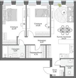 2-BD Apartment Sale, 75.15 sq. m. at Dom na naberezhnoy INSIDER (Insayder), Avtozavodskaya Street, Moscow, Russia #4