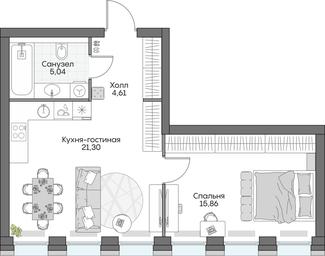 2-BD Apartment Sale, 60.31 sq. m. at Dom na naberezhnoy INSIDER (Insayder), Avtozavodskaya Street, Moscow, Russia #2 2-BD Apartment Sale, 60.31 sq. m. at Dom na naberezhnoy INSIDER (Insayder), Avtozavodskaya Street, Moscow, Russia #2