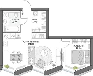 1-BD Apartment Sale, 38.17 sq. m. at Dom na naberezhnoy INSIDER (Insayder), Avtozavodskaya Street, Moscow, Russia #2 1-BD Apartment Sale, 38.17 sq. m. at Dom na naberezhnoy INSIDER (Insayder), Avtozavodskaya Street, Moscow, Russia #2