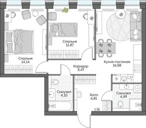 2-BD Apartment Sale, 61.68 sq. m. at Dom na naberezhnoy INSIDER (Insayder), Avtozavodskaya Street, Moscow, Russia #3 2-BD Apartment Sale, 61.68 sq. m. at Dom na naberezhnoy INSIDER (Insayder), Avtozavodskaya Street, Moscow, Russia #3