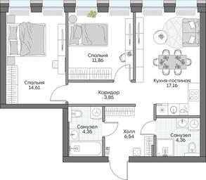 2-BD Apartment Sale, 61.68 sq. m. at Dom na naberezhnoy INSIDER (Insayder), Avtozavodskaya Street, Moscow, Russia #4