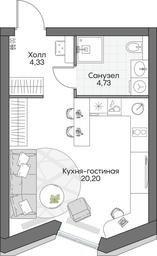 Apartment Sale, 29.4 sq. m. at Dom na naberezhnoy INSIDER (Insayder), Avtozavodskaya Street, Moscow, Russia #3