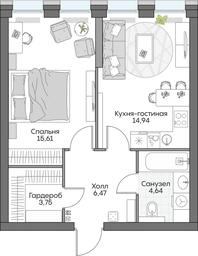 1-BD Apartment Sale, 45.77 sq. m. at Dom na naberezhnoy INSIDER (Insayder), Avtozavodskaya Street, Moscow, Russia #3 1-BD Apartment Sale, 45.77 sq. m. at Dom na naberezhnoy INSIDER (Insayder), Avtozavodskaya Street, Moscow, Russia #3