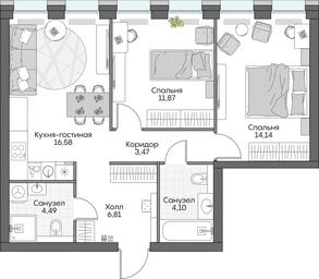 2-BD Apartment Sale, 60.31 sq. m. at Dom na naberezhnoy INSIDER (Insayder), Avtozavodskaya Street, Moscow, Russia #3 2-BD Apartment Sale, 60.31 sq. m. at Dom na naberezhnoy INSIDER (Insayder), Avtozavodskaya Street, Moscow, Russia #3