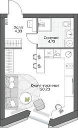 Apartment Sale, 29.38 sq. m. at Dom na naberezhnoy INSIDER (Insayder), Avtozavodskaya Street, Moscow, Russia #3 Apartment Sale, 29.38 sq. m. at Dom na naberezhnoy INSIDER (Insayder), Avtozavodskaya Street, Moscow, Russia #3
