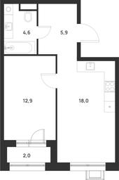 1-BD Apartment Sale, 42.4 sq. m. at Газопровод, Sosenskoye Settlement, Moscow, Russia #3 1-BD Apartment Sale, 42.4 sq. m. at Газопровод, Sosenskoye Settlement, Moscow, Russia #3