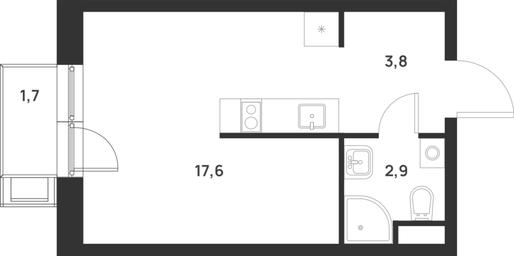 Apartment Sale, 24.8 sq. m. at Газопровод, Sosenskoye Settlement, Moscow, Russia #3 Apartment Sale, 24.8 sq. m. at Газопровод, Sosenskoye Settlement, Moscow, Russia #3